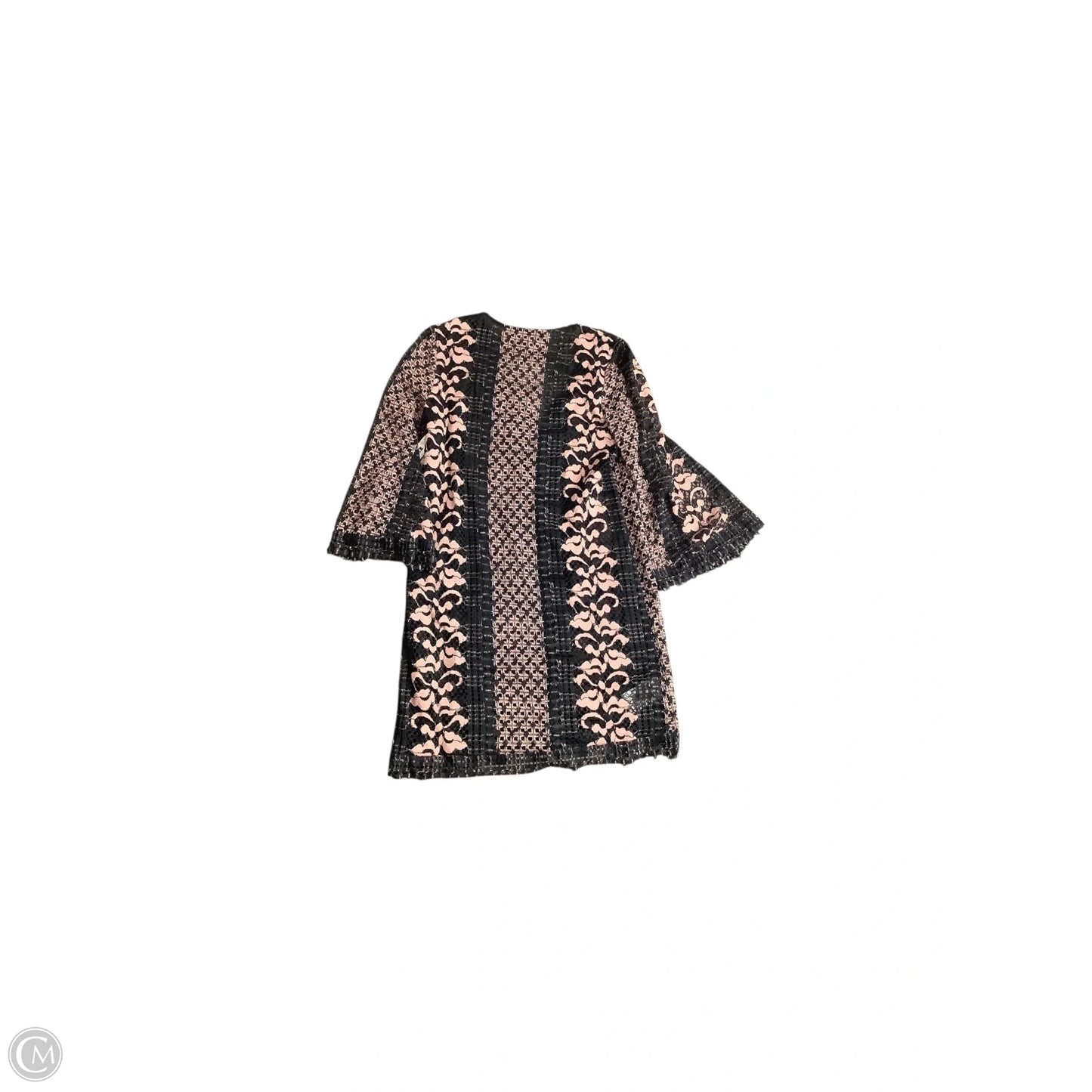 Dress Casual Midi By Bcbgmaxazria In Black & Pink, Size: S