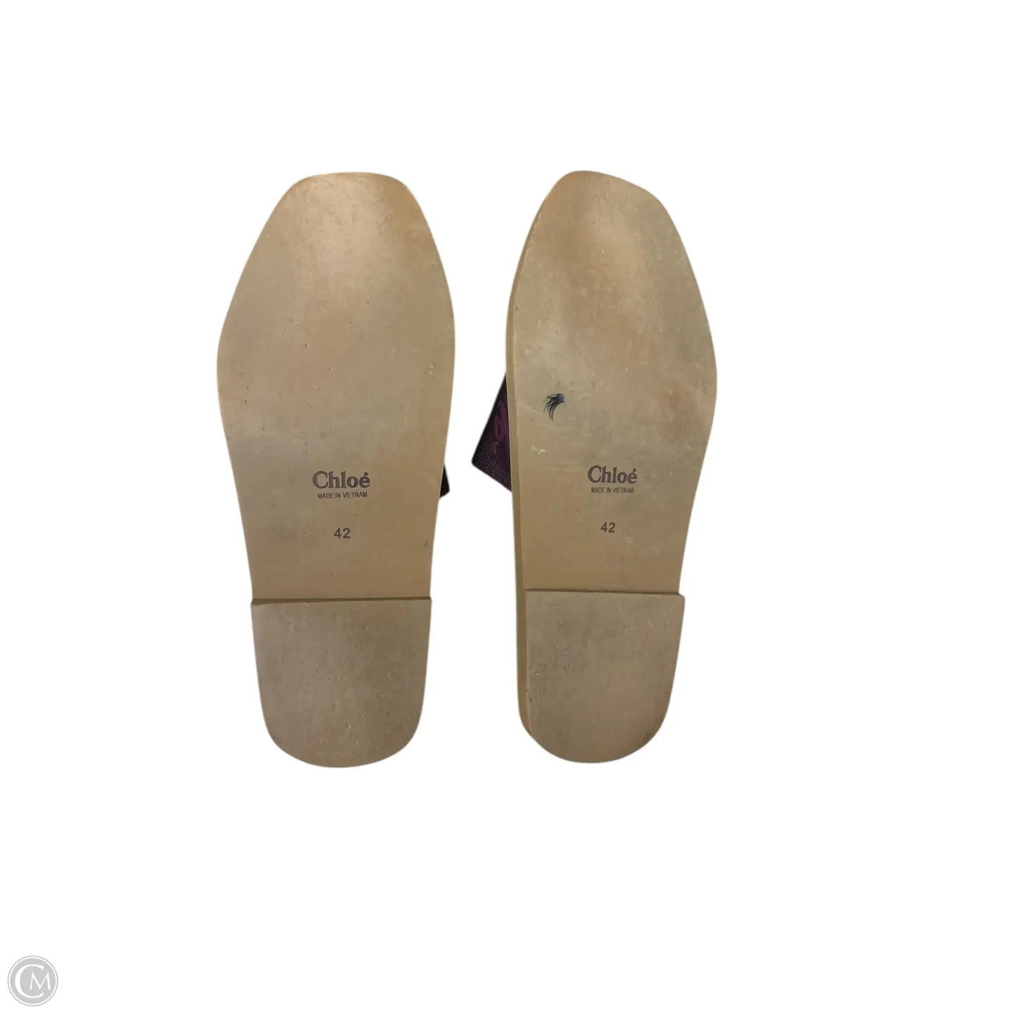 Sandals Luxury Designer By Chloe In Maroon, Size: 11