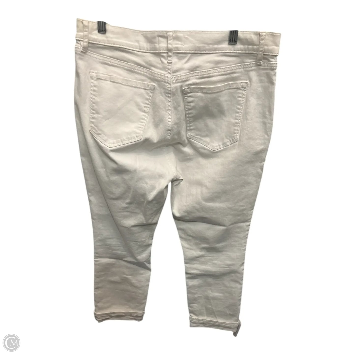 Jeans Cropped By Loft In White, Size: 10