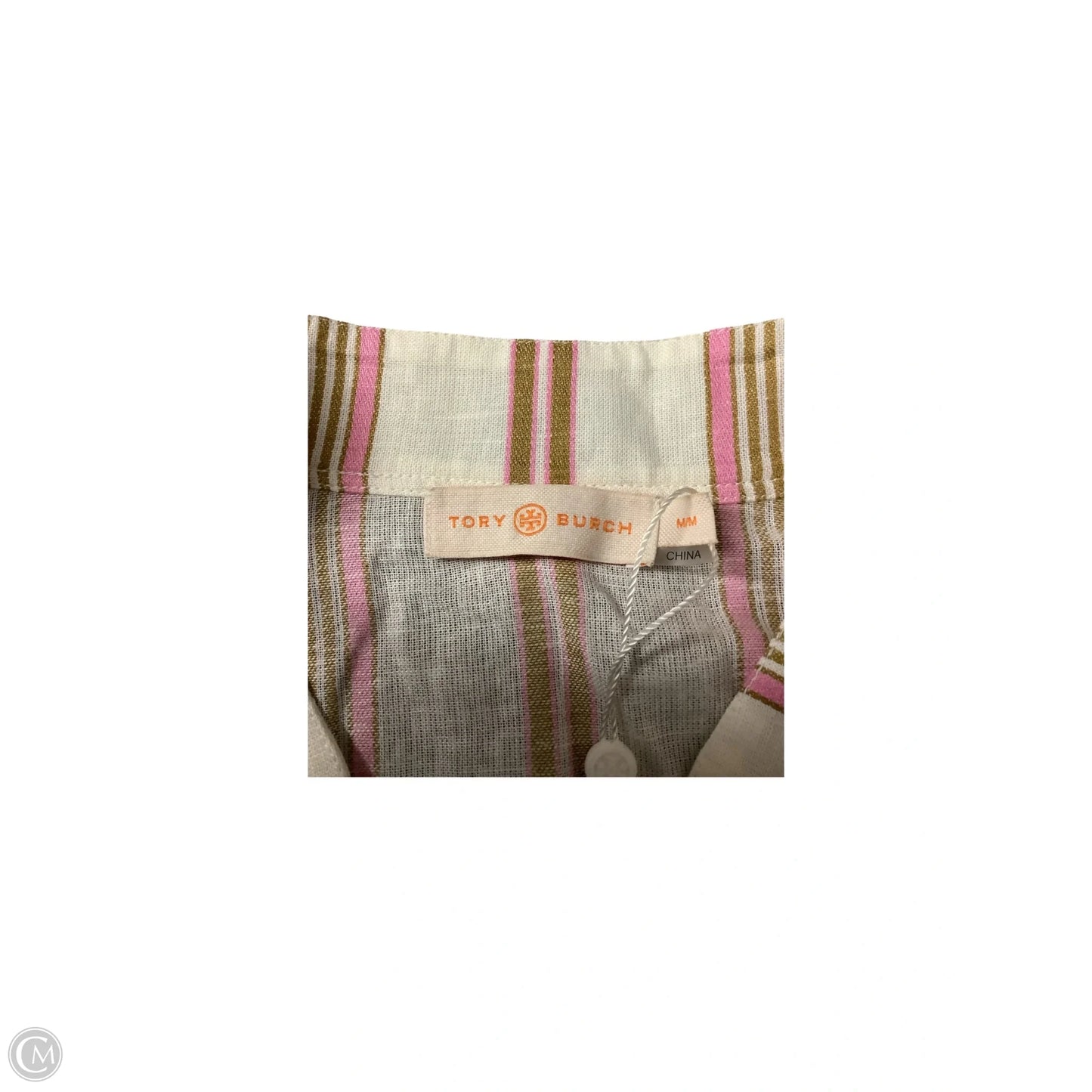 Dress Designer By Tory Burch In Pink & Tan, Size: M