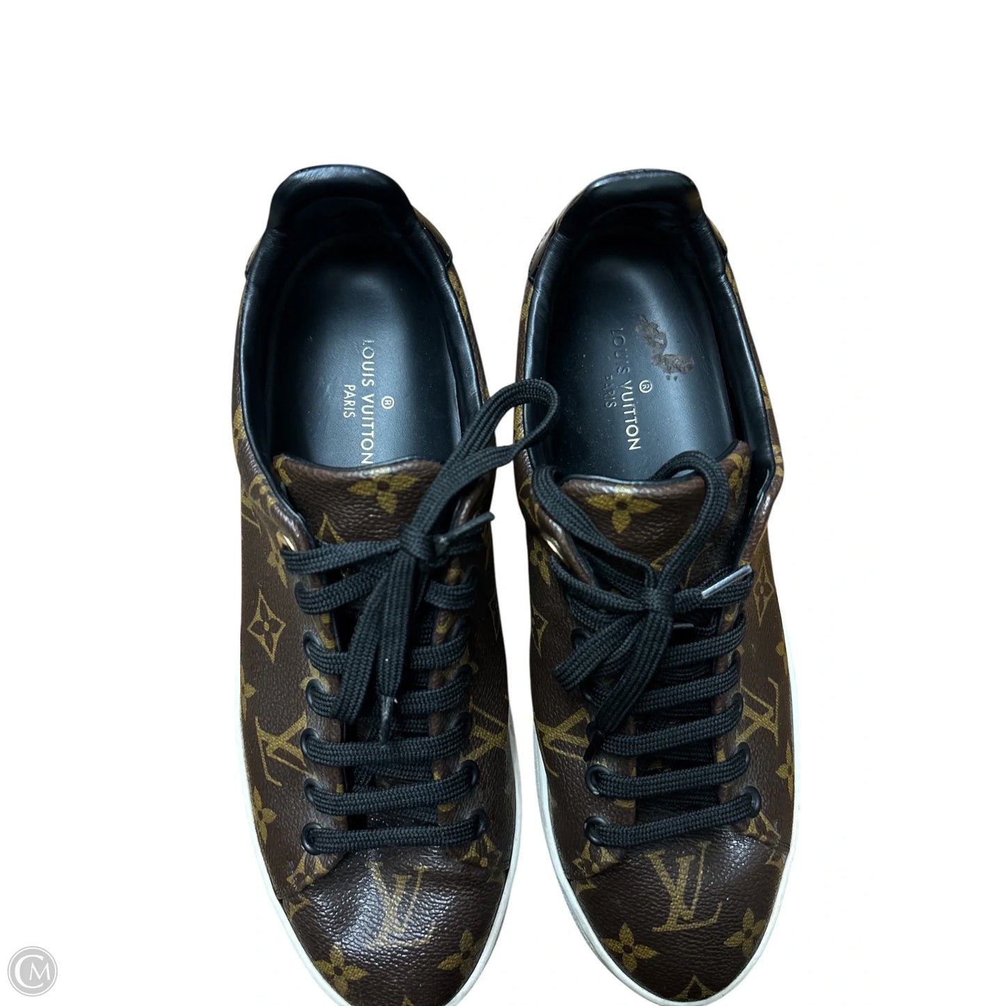 Shoes Luxury Designer By Louis Vuitton In Black & Brown, Size: 7