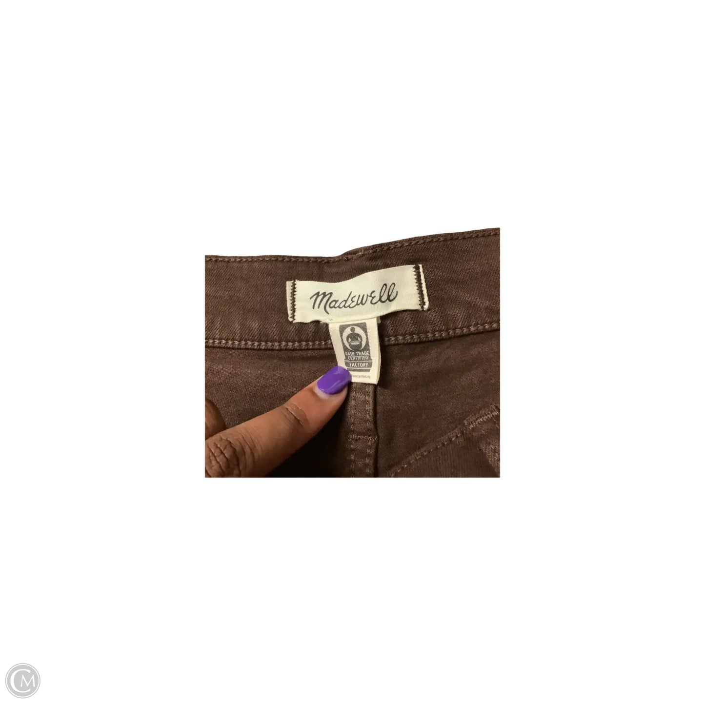 Jeans Wide Leg By Madewell In Brown, Size: 14