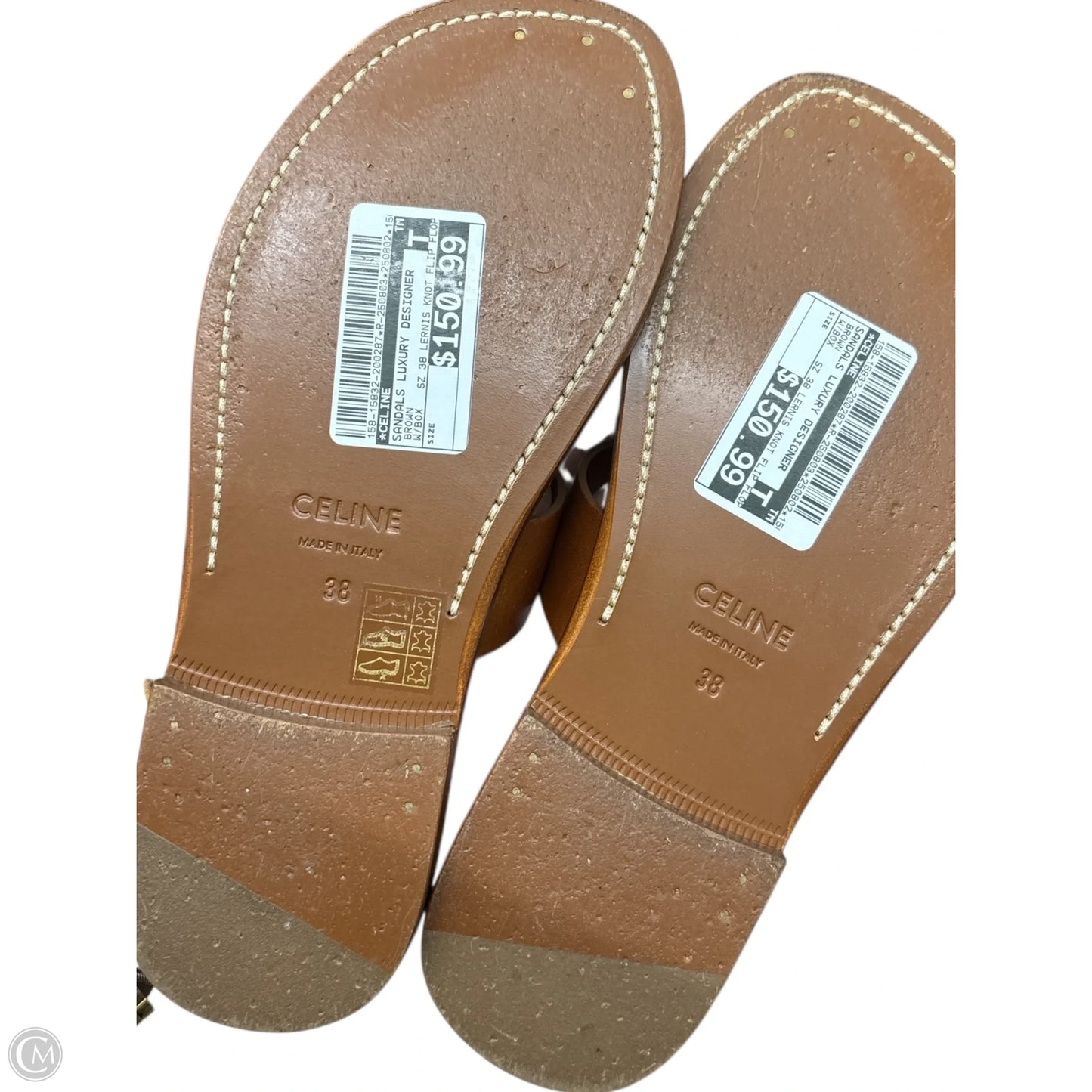 Sandals Luxury Designer By Celine In Brown