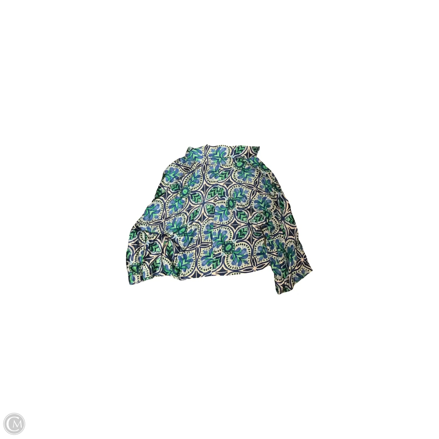 Top Long Sleeve Basic By Haute Hippie In Blue & Green, Size: L