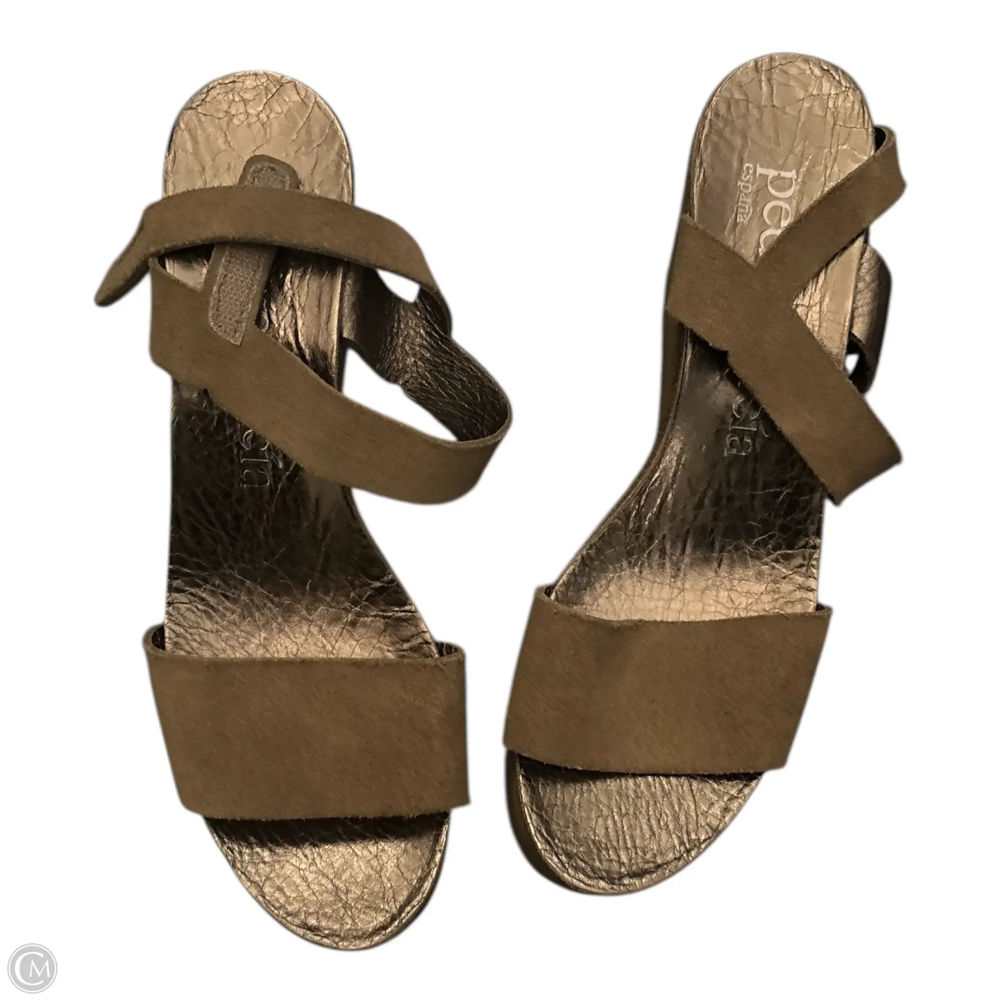 Sandals Heels Wedge By Clothes Mentor In Green, Size: 8