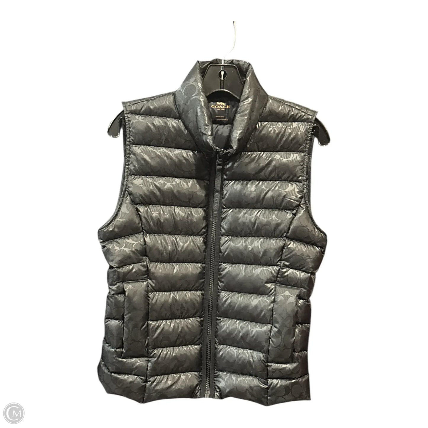 Vest Designer By Coach In Black, Size: M