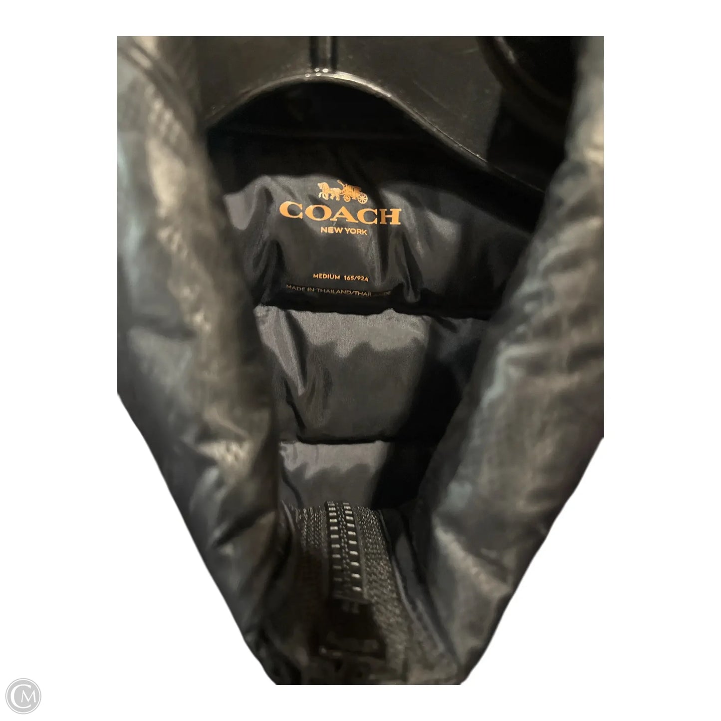 Vest Designer By Coach In Black, Size: M