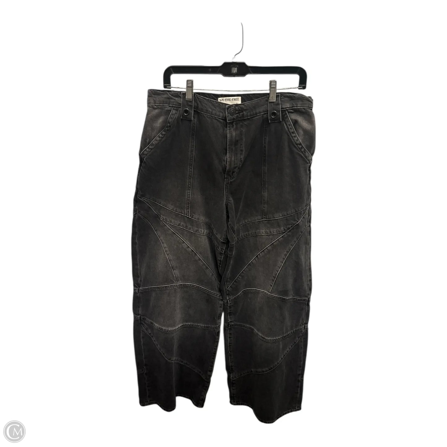 Jeans Wide Leg By We The Free In Black, Size: 12