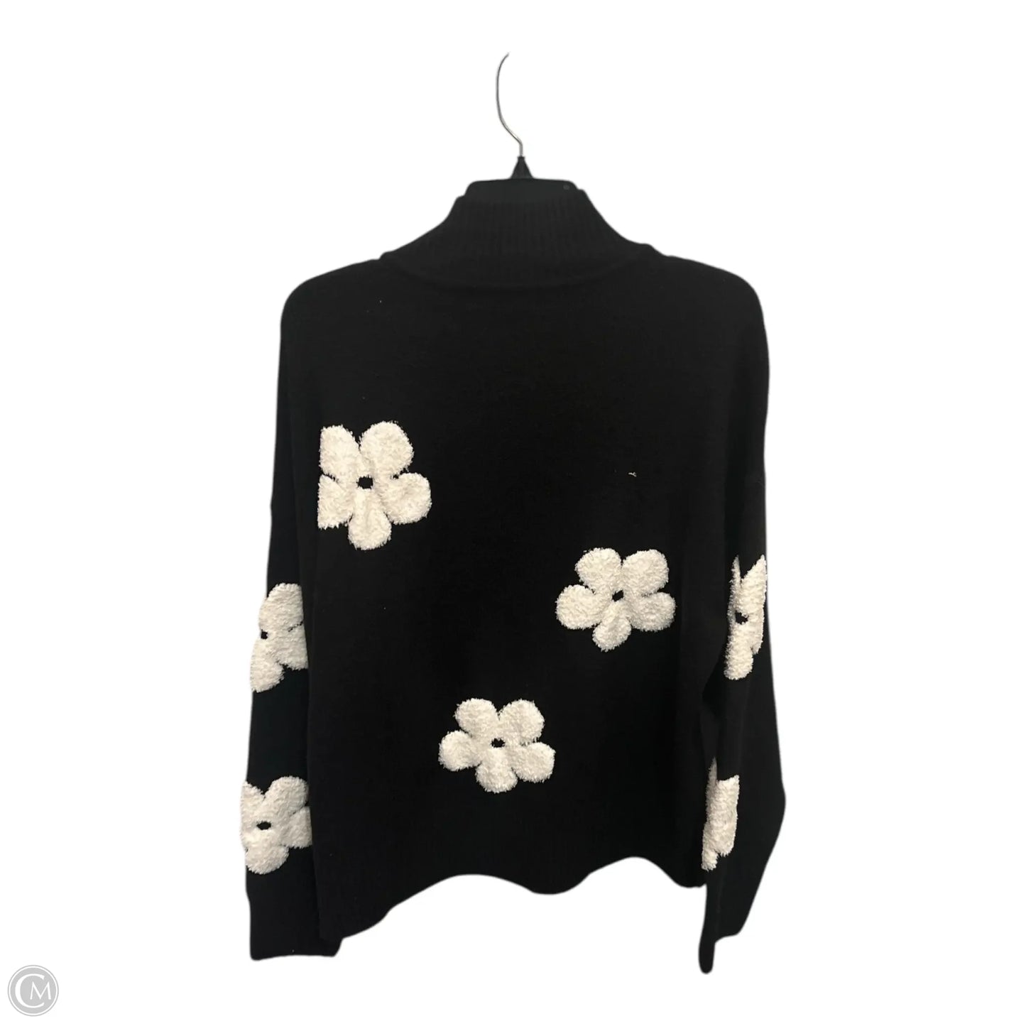 Sweater Cardigan By Clothes Mentor In Black & White, Size: Xxl
