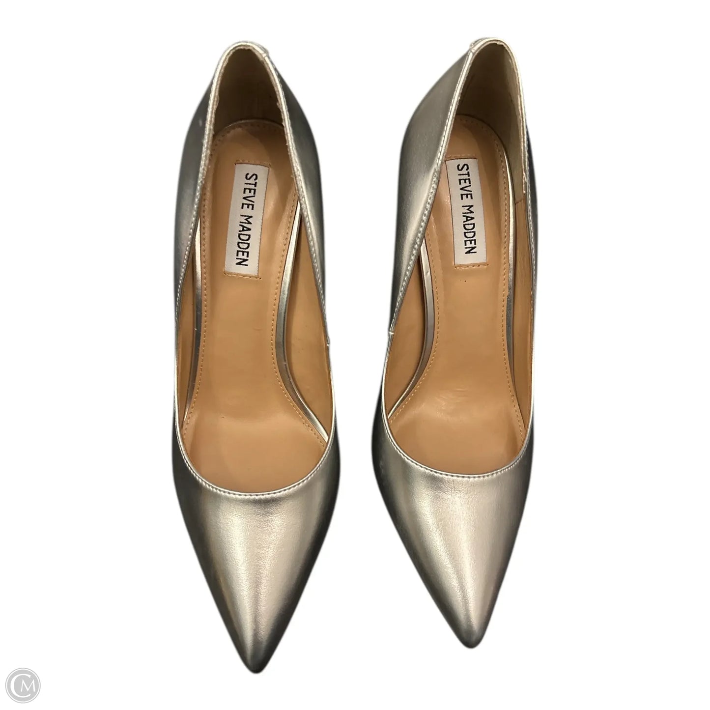 Shoes Heels Stiletto By Steve Madden In Silver, Size: 9