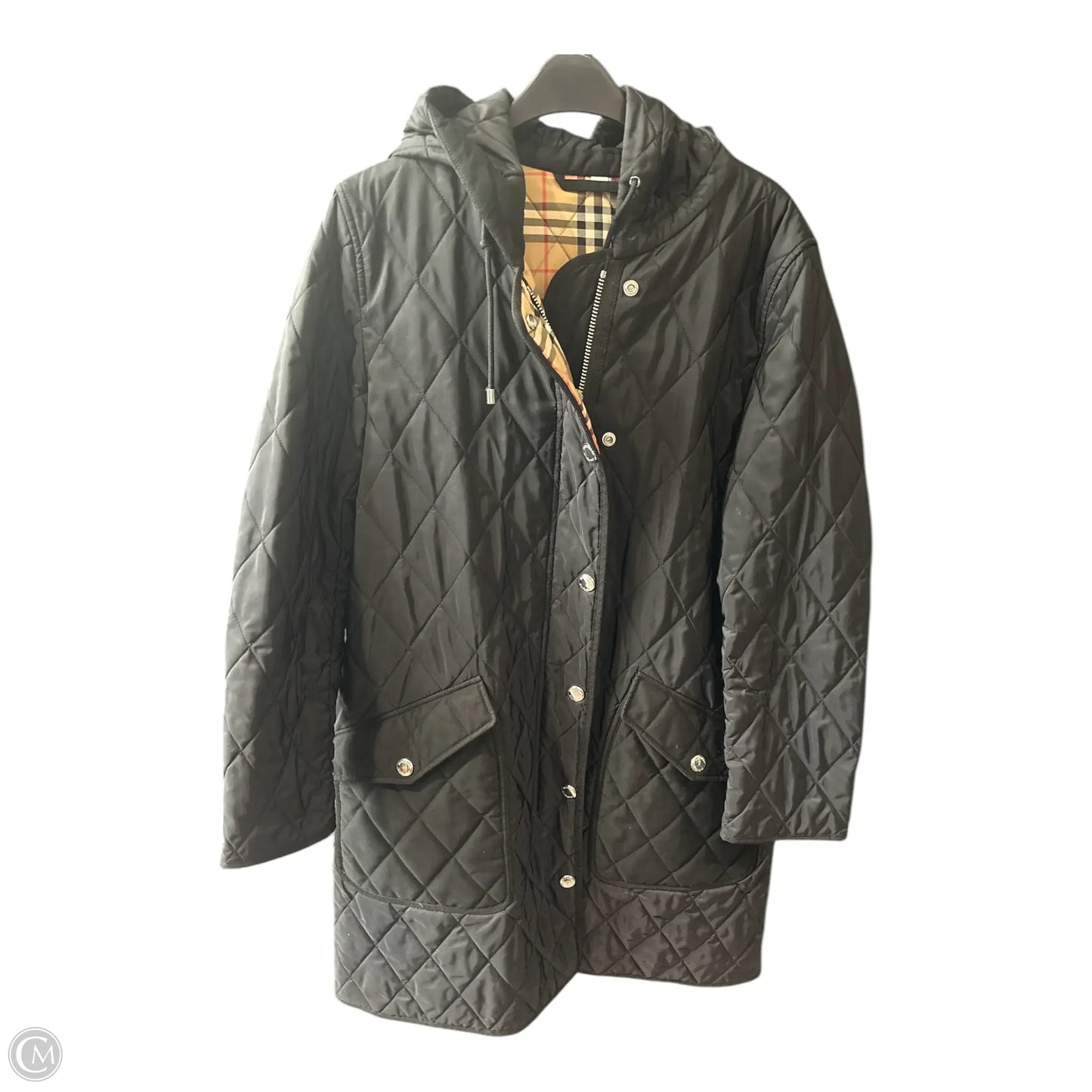 Jacket Luxury Designer By Burberry In Black, Size: L