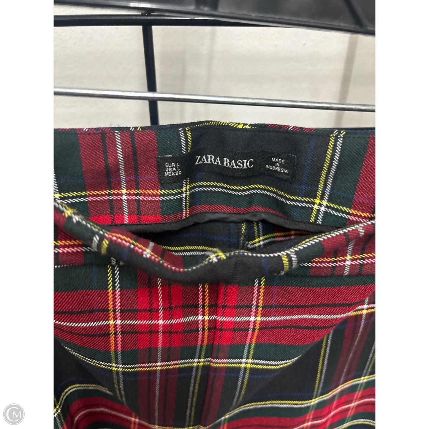 Pants Dress By Zara Basic In Plaid Pattern, Size: L