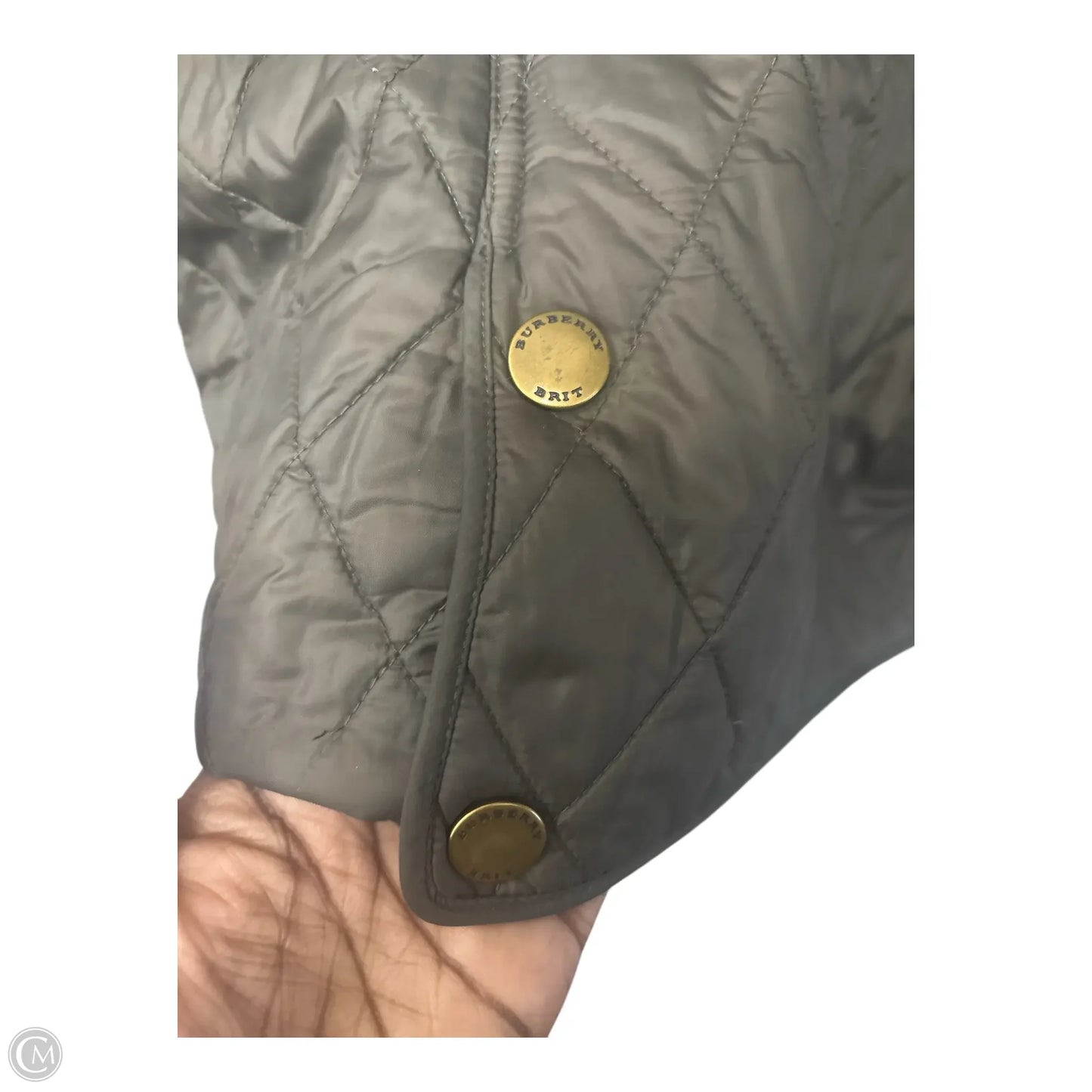 Jacket Luxury Designer By Burberry In Green, Size: M