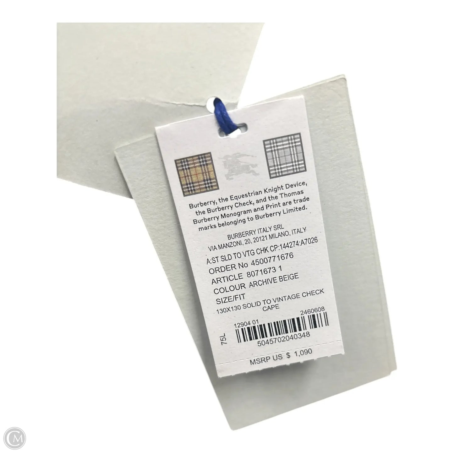 Shawl Luxury Designer By Burberry In Plaid Pattern, Size: Osfm