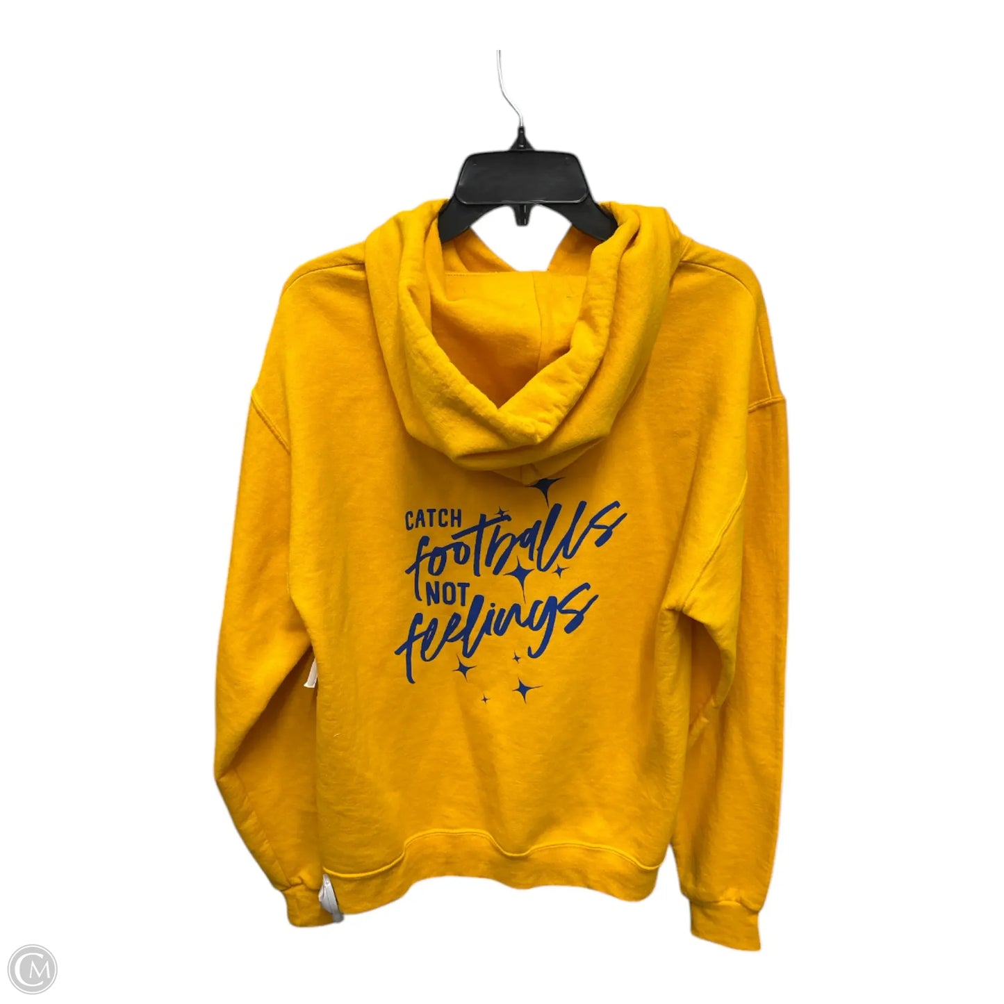 Sweatshirt Hoodie By Clothes Mentor In Blue & Gold, Size: M
