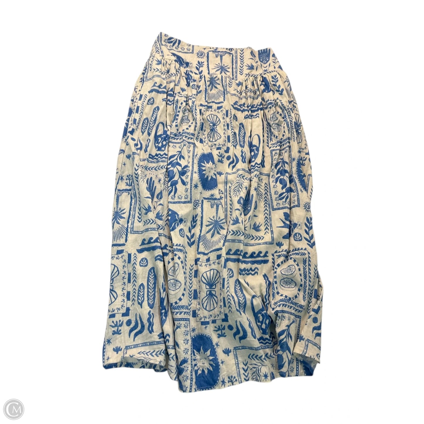 Skirt Set 2pc By Calypso St Barth In Blue & White, Size: S