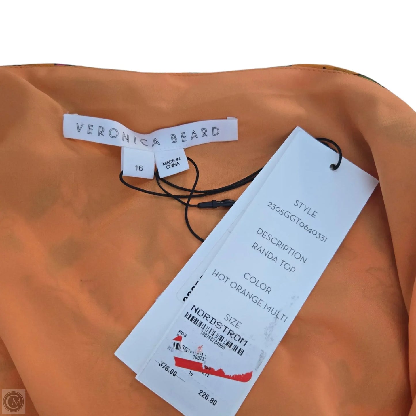 Top Sleeveless By Veronica Beard In Orange, Size: 16