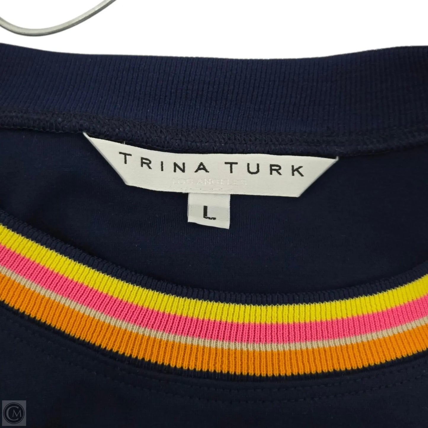 Top Long Sleeve Basic By Trina Turk In Navy, Size: L