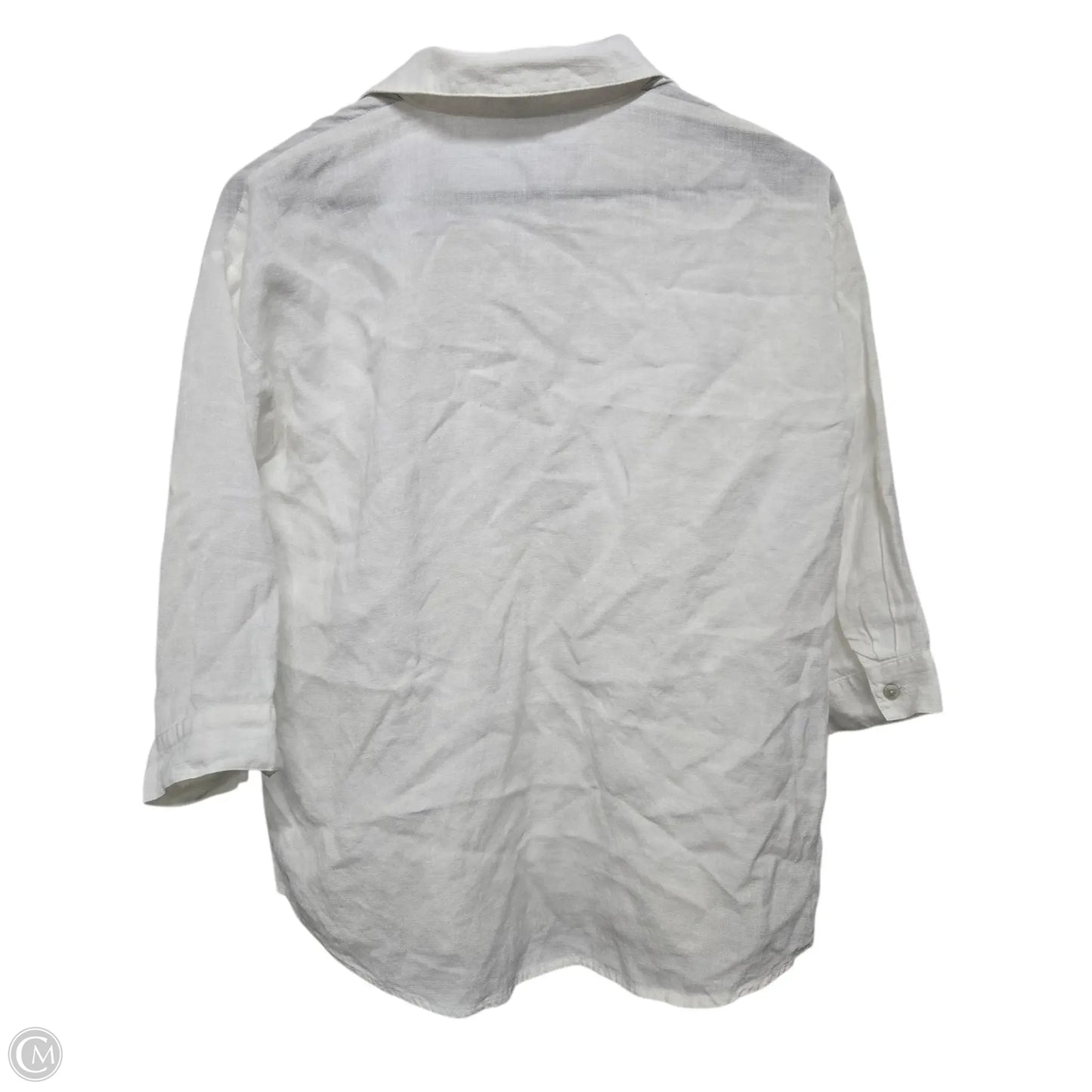 Top Long Sleeve Basic By Eileen Fisher In White, Size: Sp