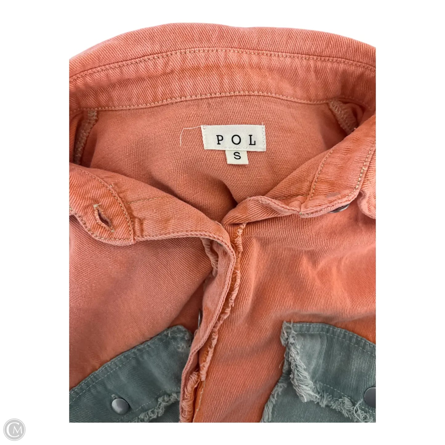 Jacket Denim By Pol In Orange, Size: S