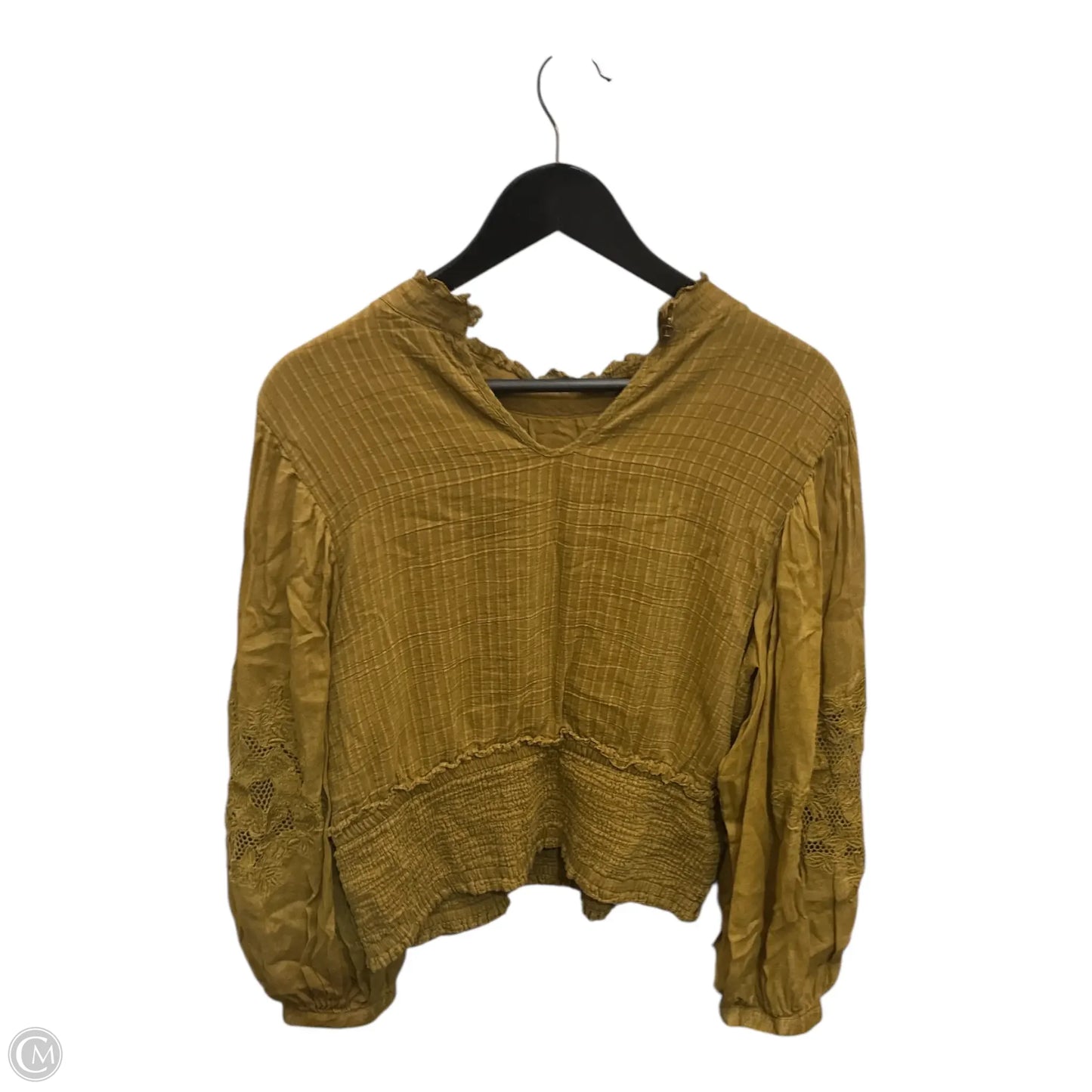 Top Long Sleeve Basic By Anthropologie In Green, Size: L