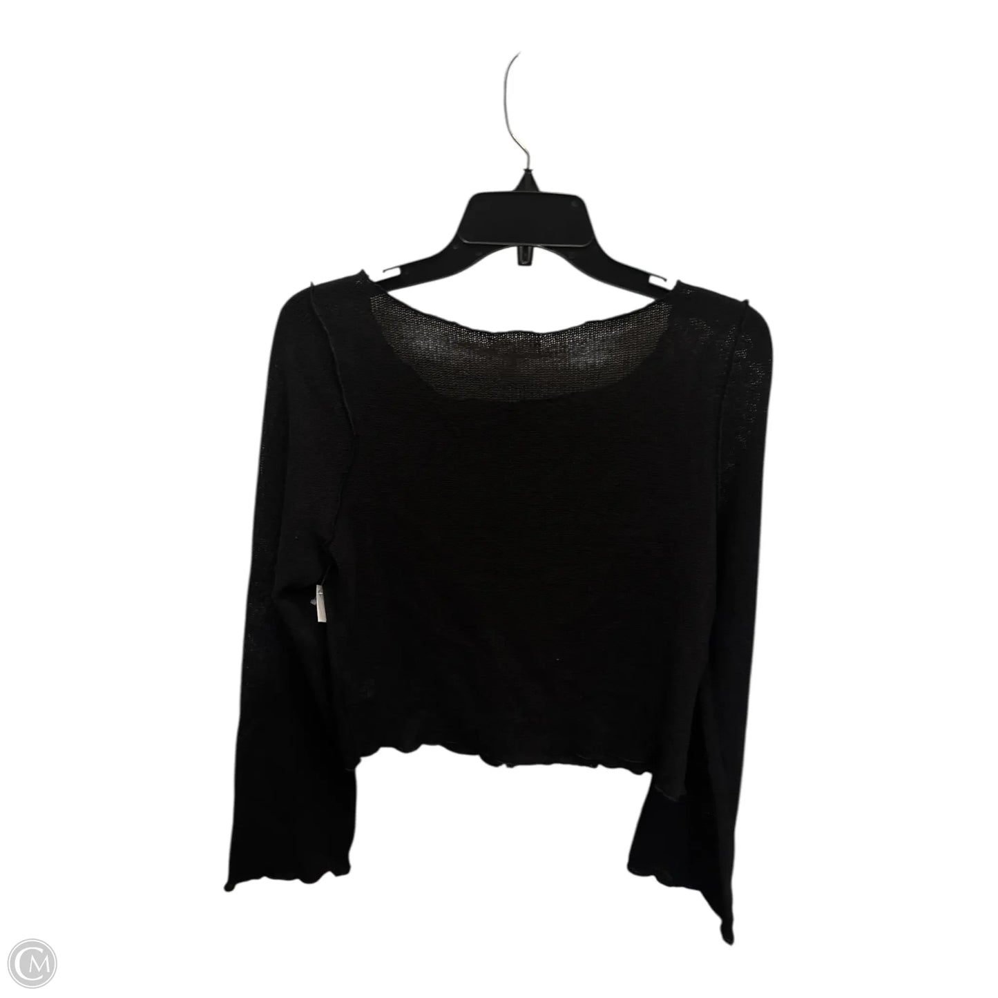 Top Long Sleeve Basic By Earthbound In Black, Size: L