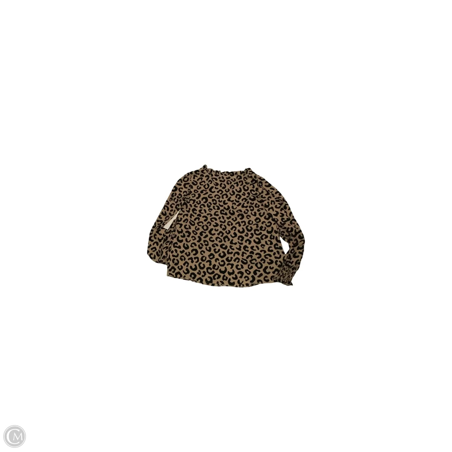 Top Long Sleeve Designer By Kate Spade In Animal Print, Size: S