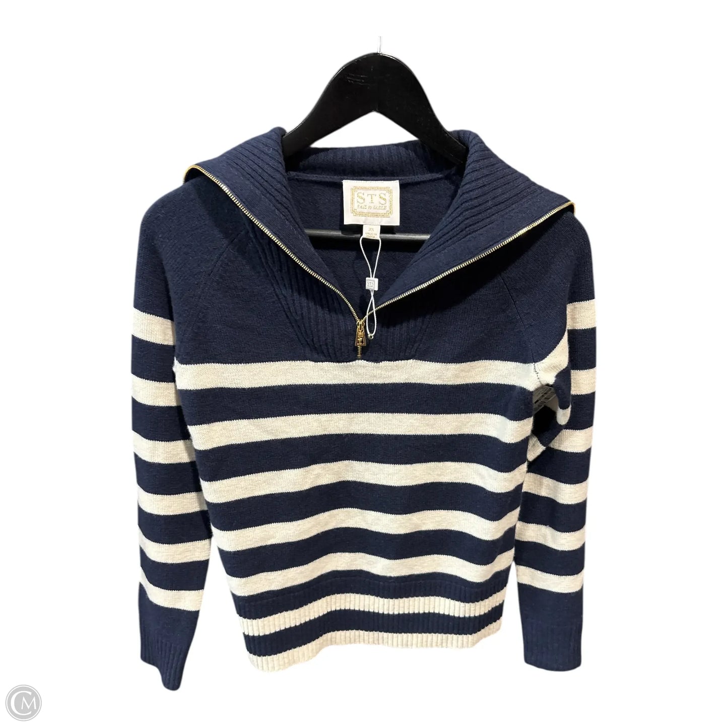 Sweater By Sail To Sable In Blue & White, Size: Xs