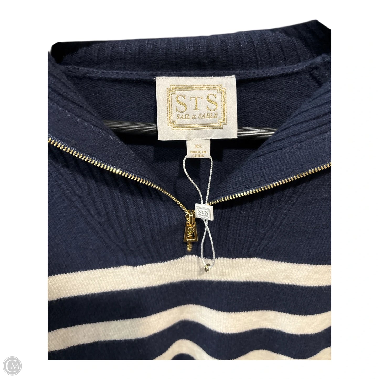 Sweater By Sail To Sable In Blue & White, Size: Xs