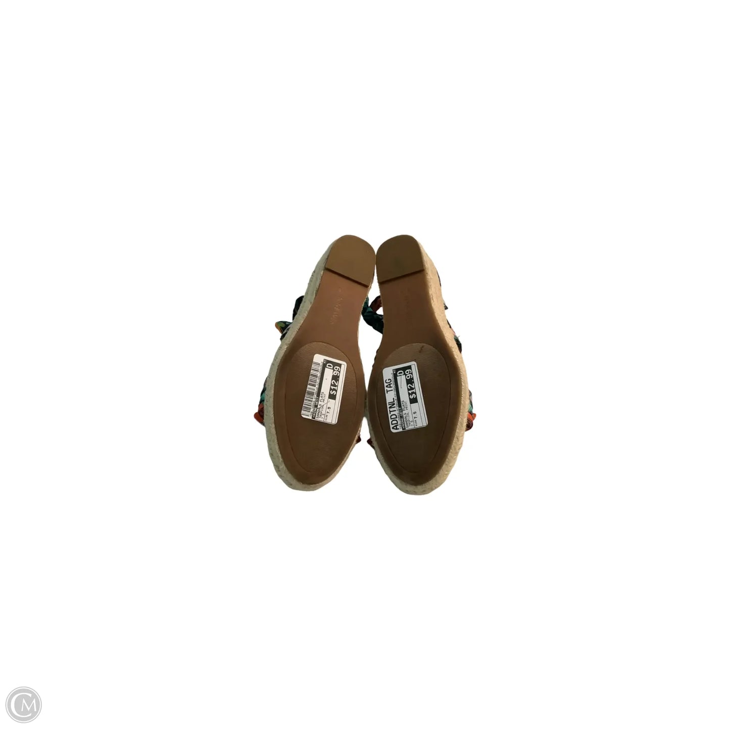 Sandals Flats By Nine West In Tropical Print, Size: 7.5