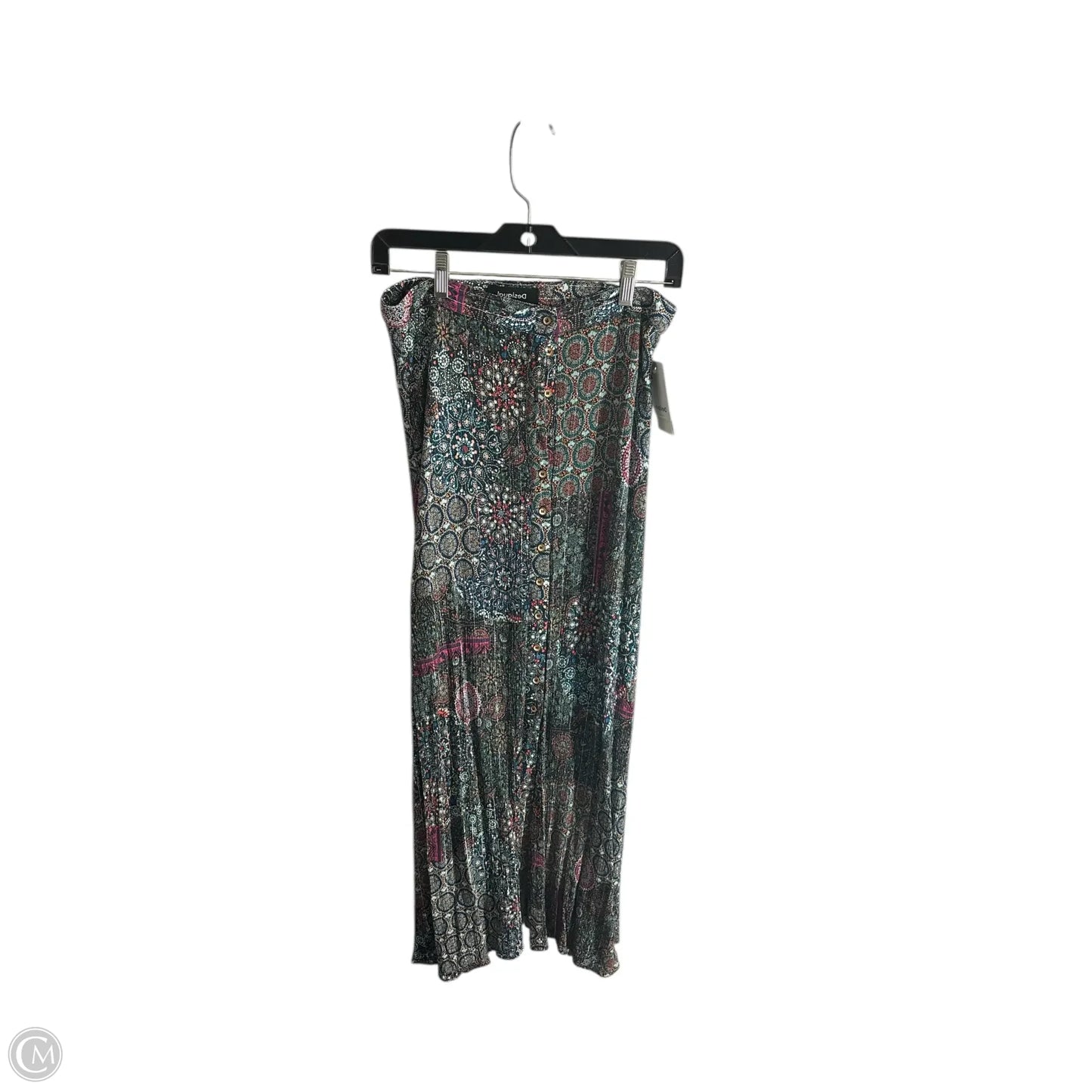 Skirt Maxi By Desigual In Teal, Size: M