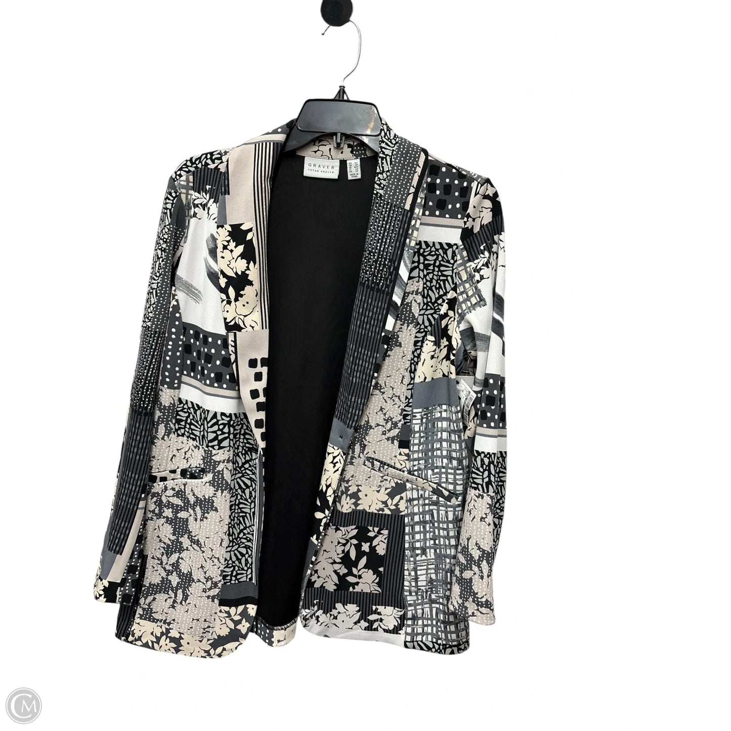 Blazer By Susan Graver In Grey & Tan, Size: Mp