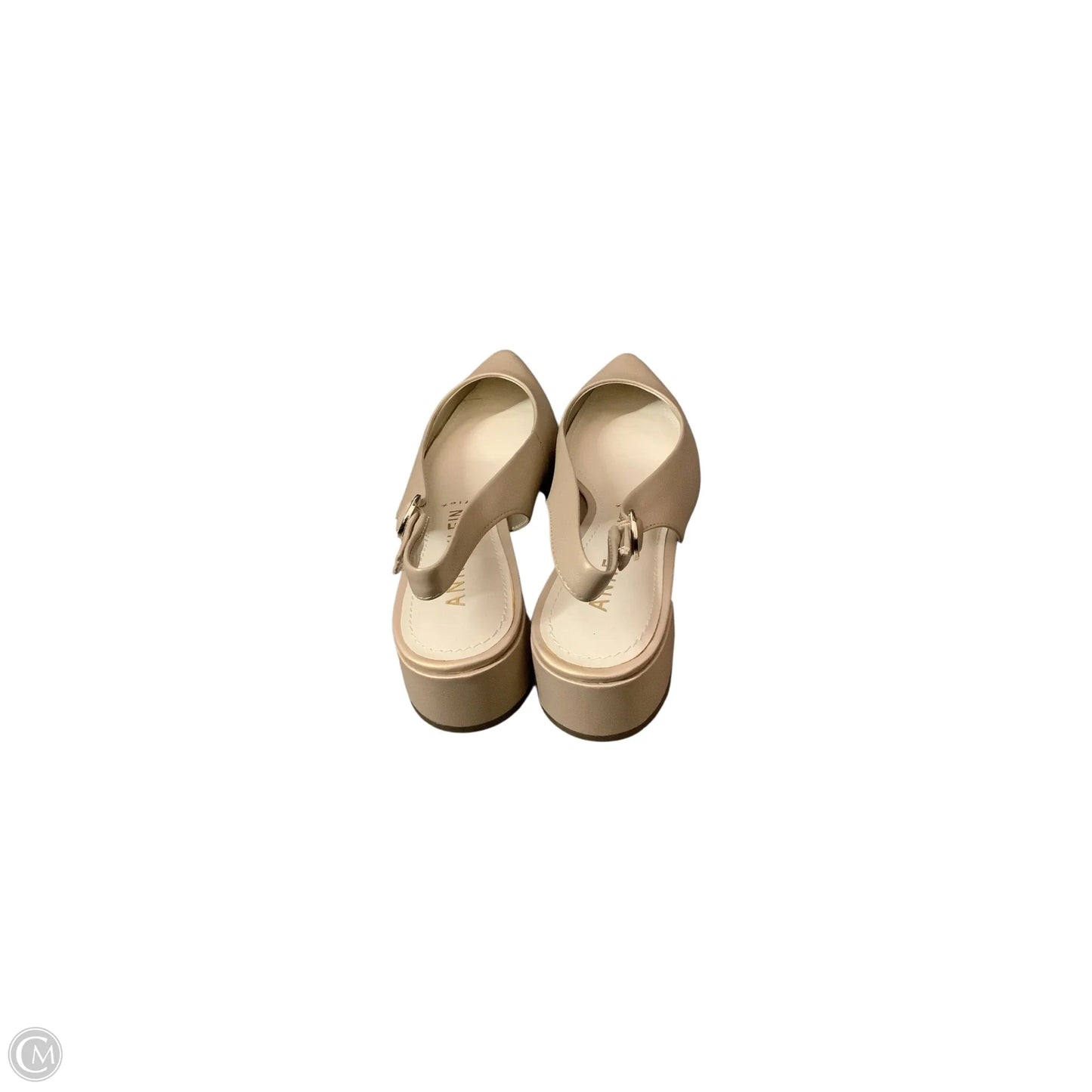 Shoes Heels Block By Anne Klein In Gold, Size: 10.5