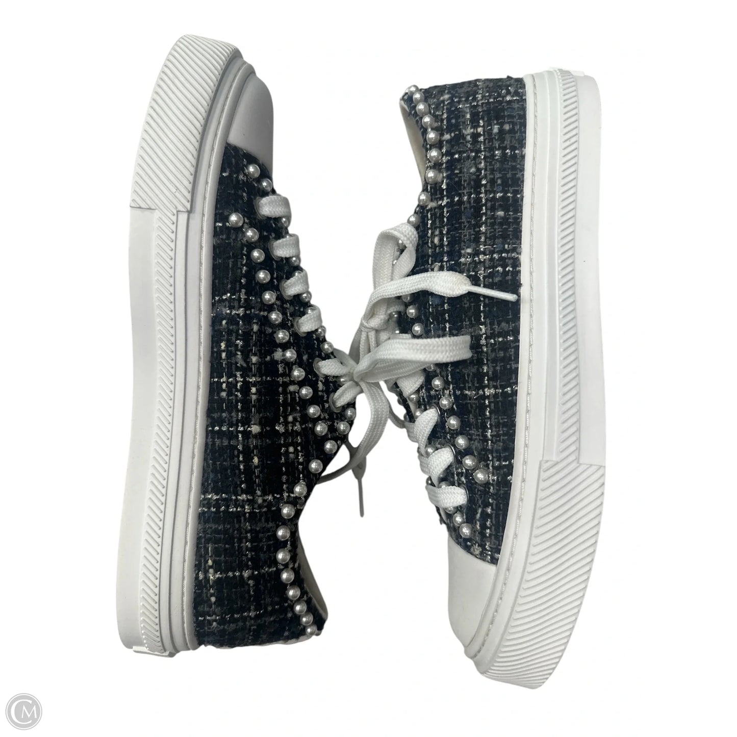 Shoes Designer By Stuart Weitzman In Blue & Grey, Size: 9