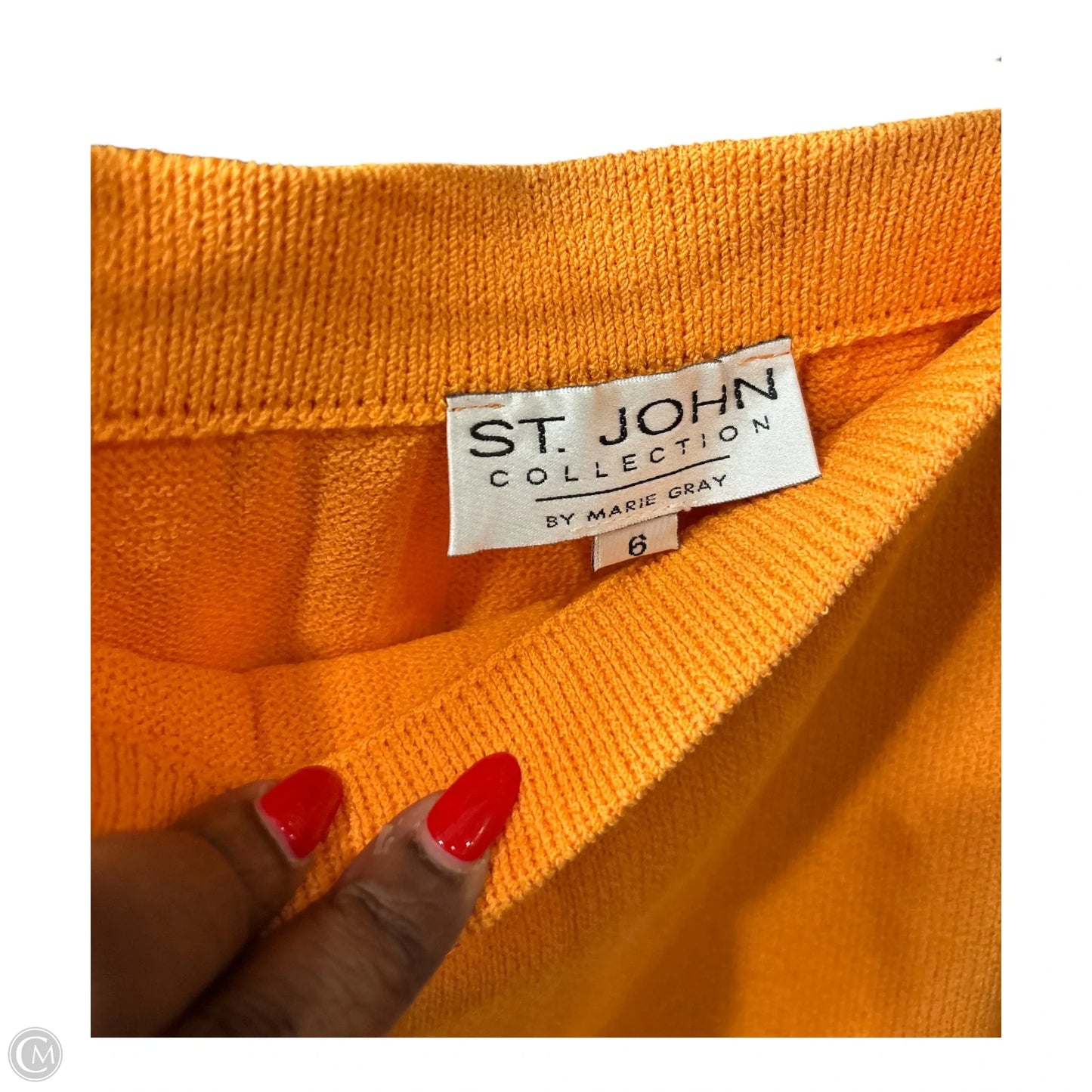 Skirt Luxury Designer By St John Collection In Orange, Size: 6