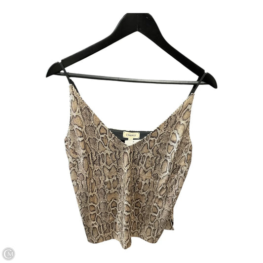 Top Sleeveless By L Agence In Snakeskin Print, Size: S