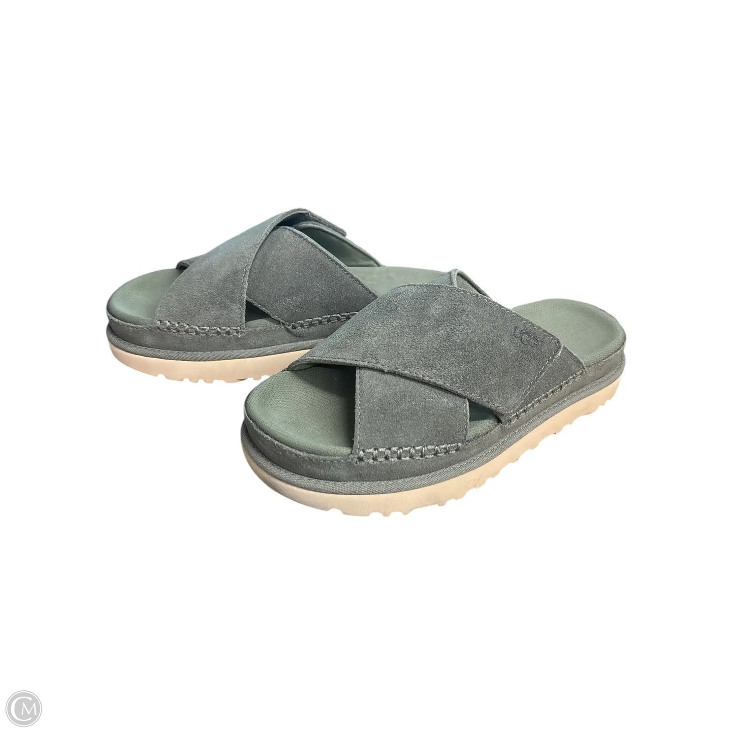 Sandals Designer By Ugg In Green, Size: 8