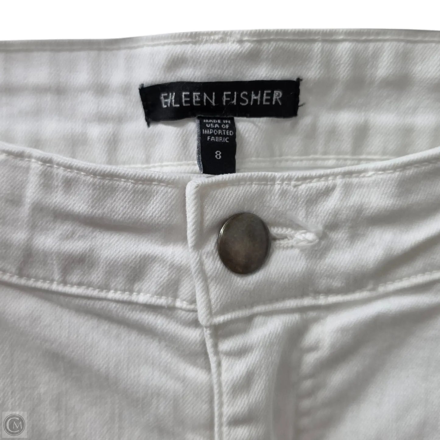 Jeans Skinny By Eileen Fisher In White Denim, Size: 8