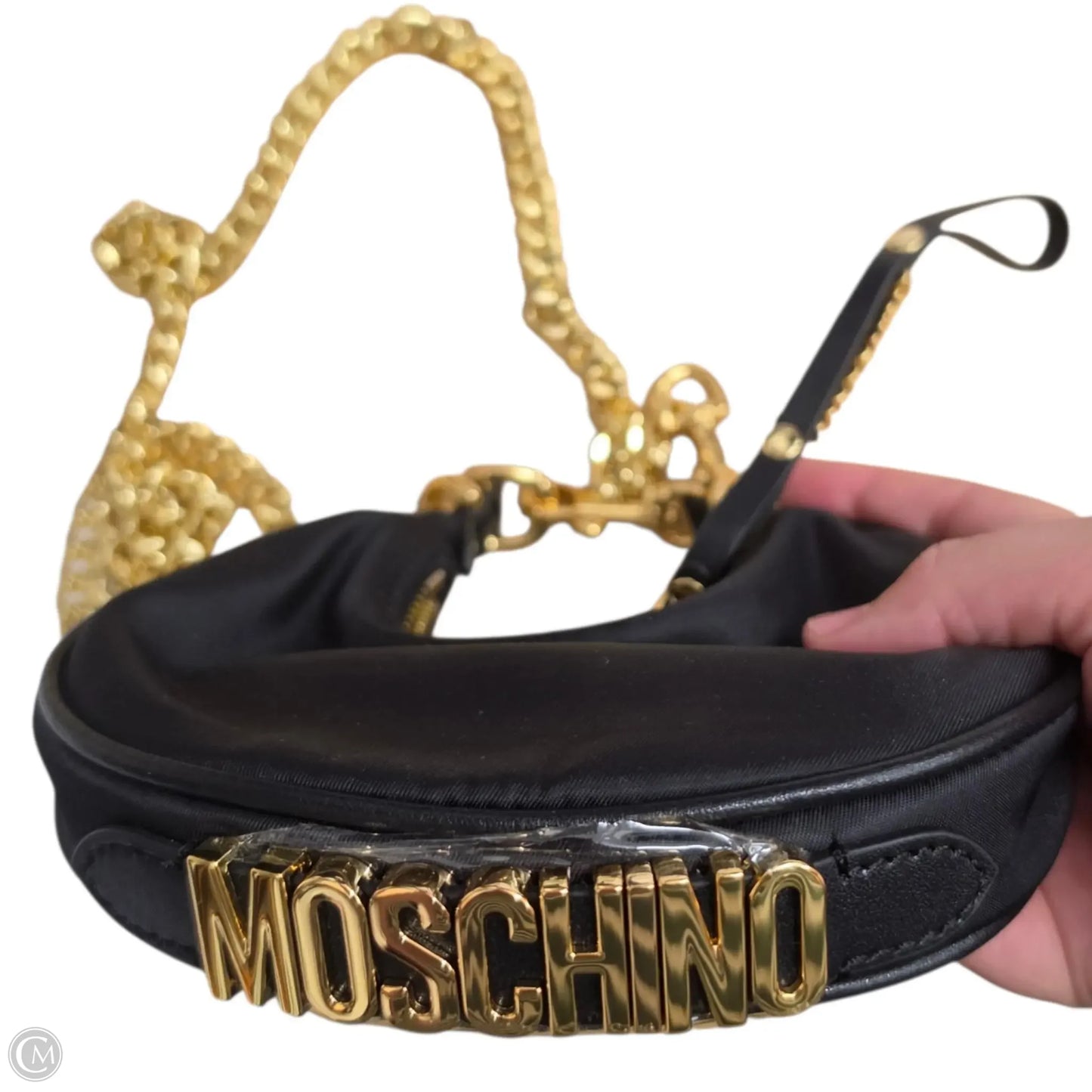 Handbag Luxury Designer By Moschino, Size: Small