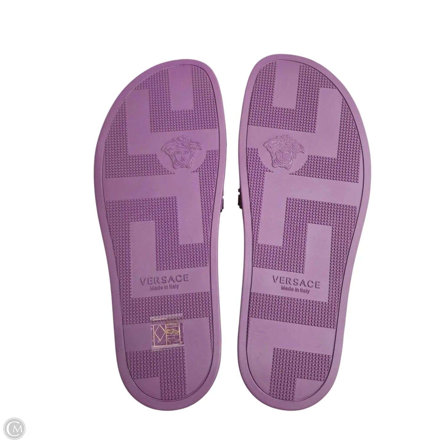 Shoes Luxury Designer By Versace In Purple, Size: 12.5
