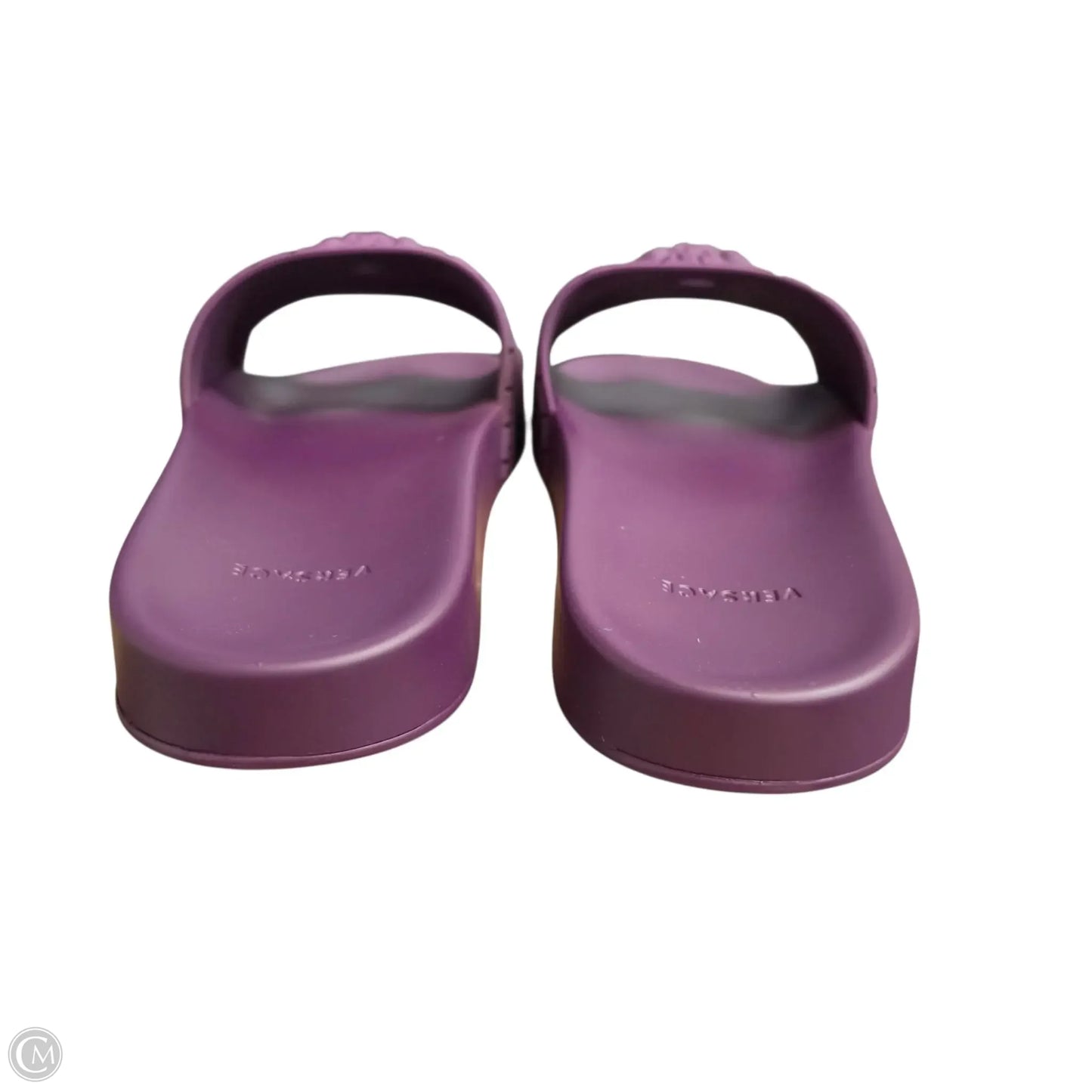 Shoes Luxury Designer By Versace In Purple, Size: 12.5