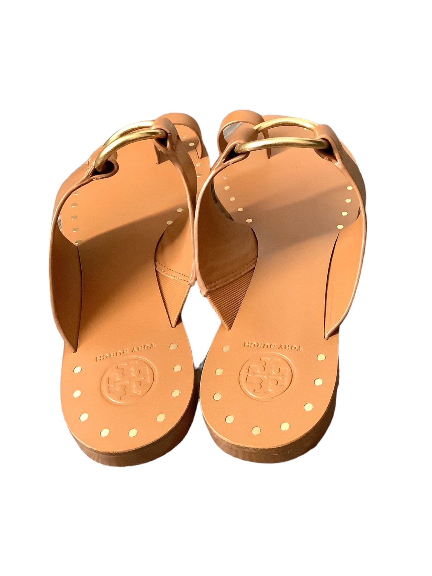 Brown Sandals Flats Tory Burch, Size 9