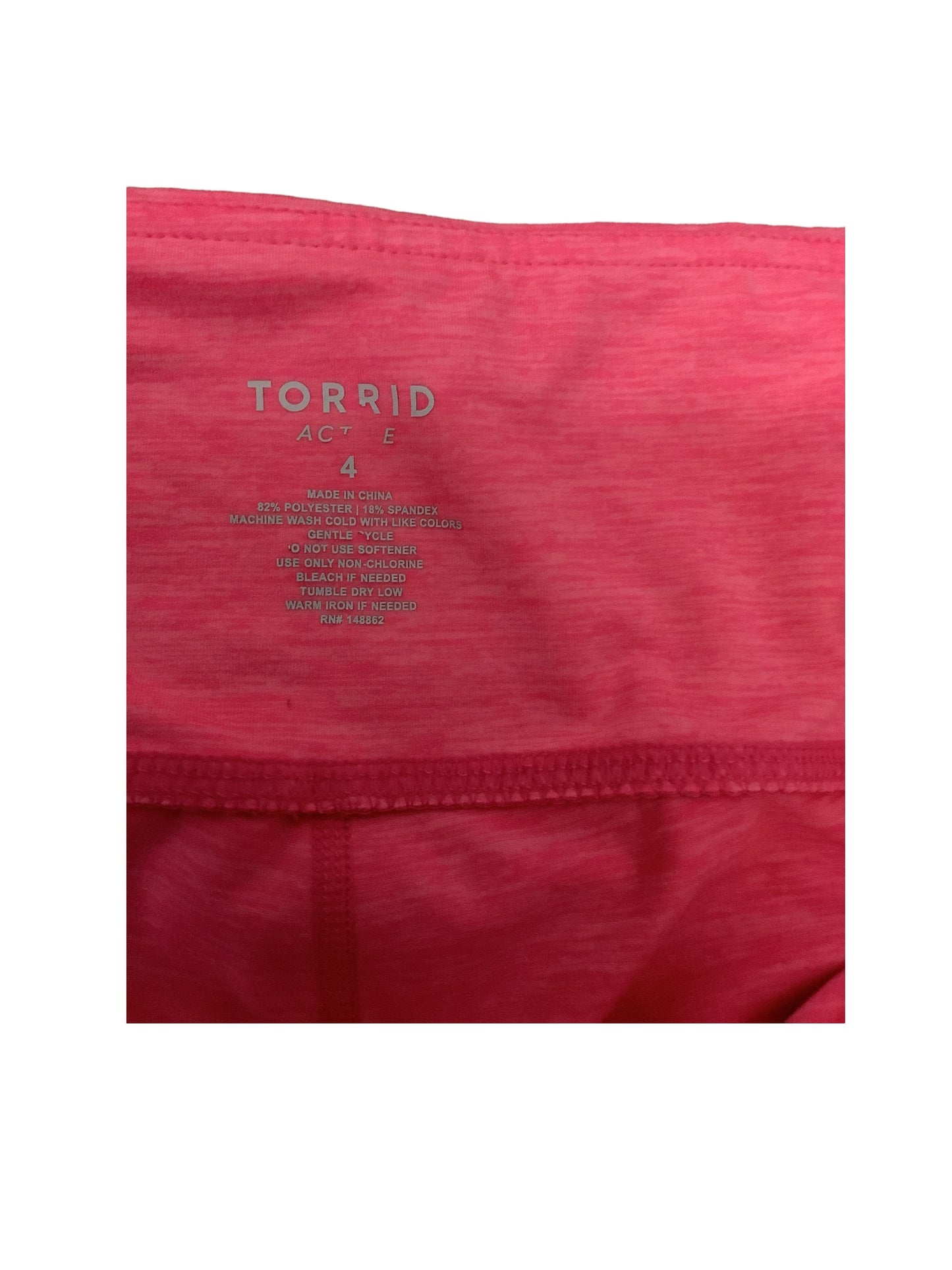 Pink Athletic Leggings Torrid, Size 4x