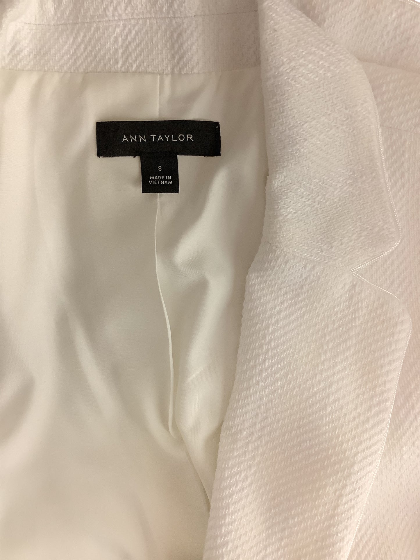 Blazer By Ann Taylor In White, Size: 8