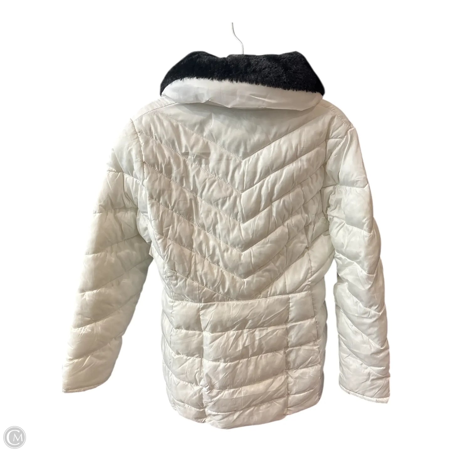 Coat Parka By Clothes Mentor In White, Size: M