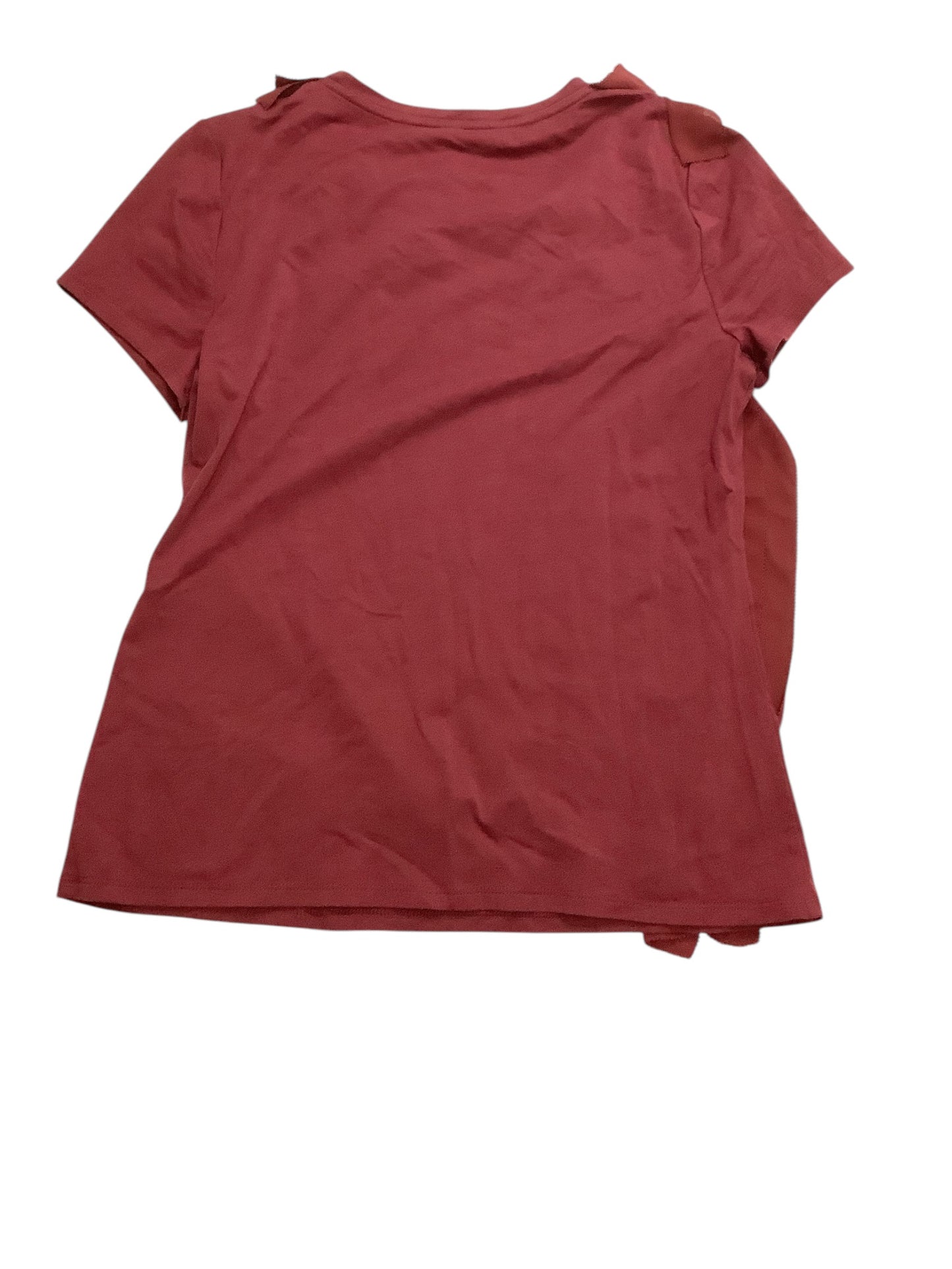 Top Short Sleeve Basic By White House Black Market In Maroon, Size: S