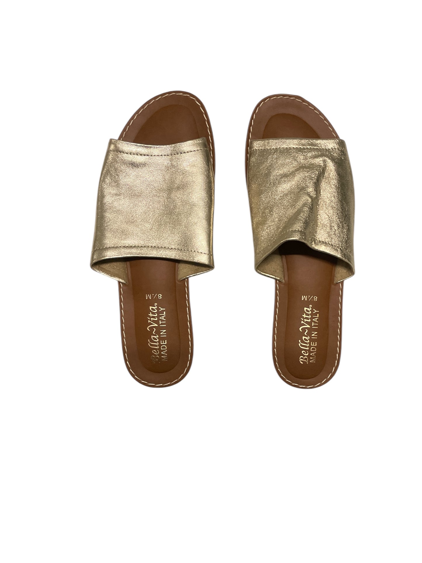 Sandals Flats By Clothes Mentor In Gold, Size: 8.5