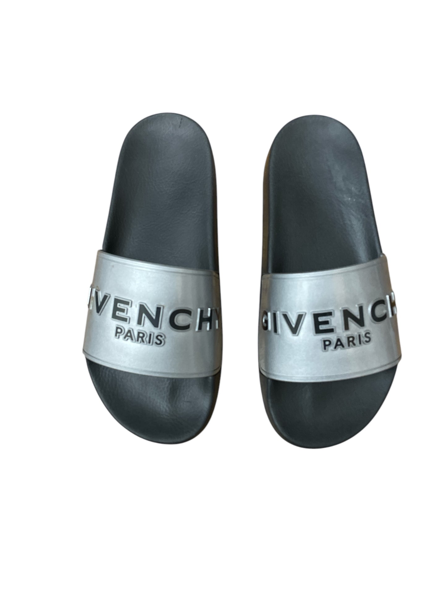 Sandals Luxury Designer By Givenchy In Silver