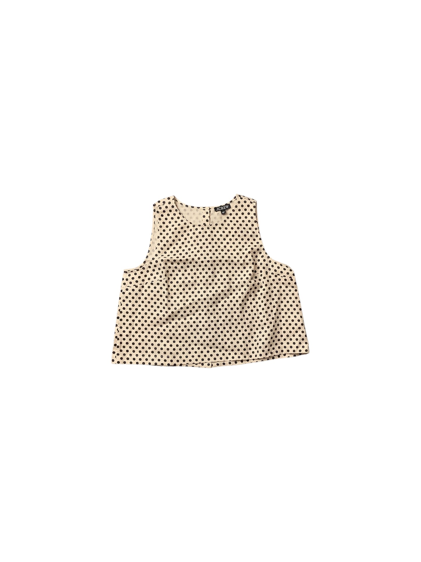 Top Sleeveless Basic By J. Crew In Polkadot Pattern, Size: L