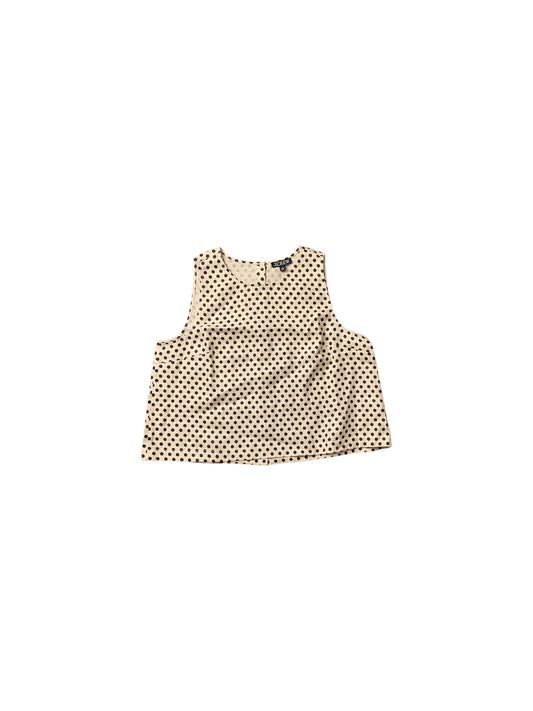 Top Sleeveless Basic By J. Crew In Polkadot Pattern, Size: L